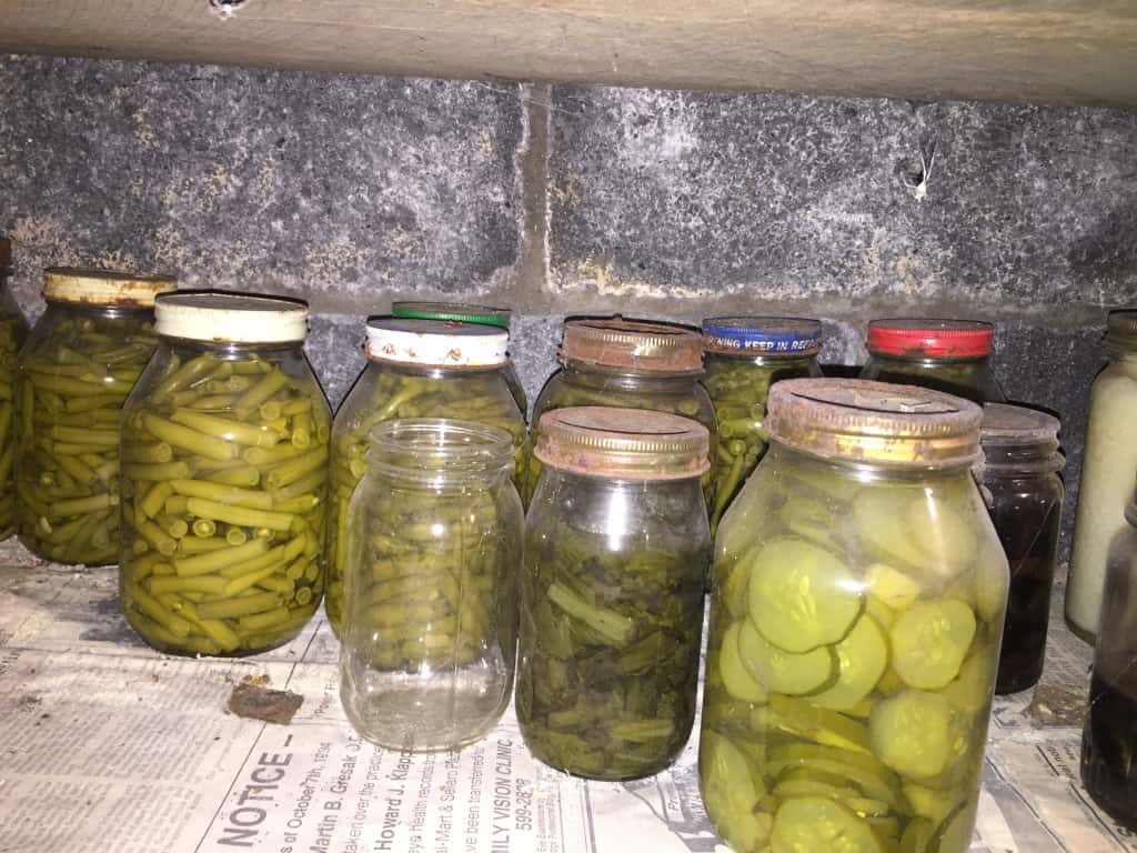 Jars of pickles