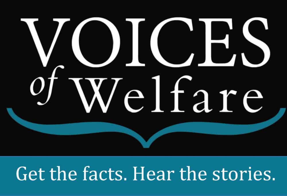 Graphic for the Voices of Welfare program