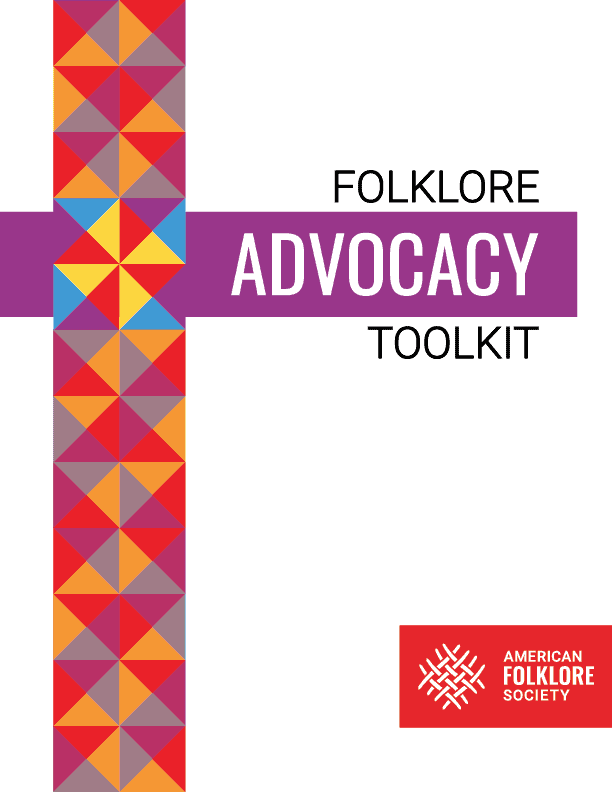 The cover of a document titled, "Folklore Advocacy Toolkit".