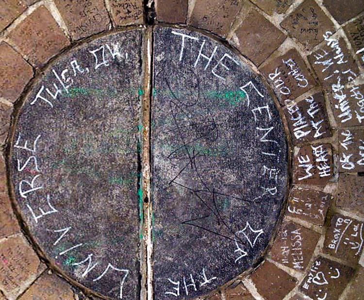 photograph of the Center of the Universe landmark in Tulsa, OK