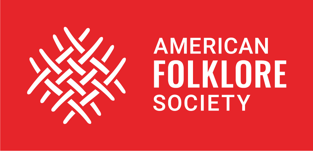 red background with white weave pattern and AFS org title in white