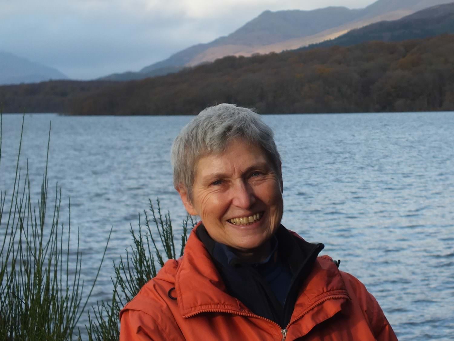 Marion at Loch Lomond, Scotland. A Scottish Folklore/ Religious Studies scholar, her research areas include Vernacular Religion, diverse forms of contemporary spirituality, the town of Glastonbury, and new non-traditional forms of pilgrimage in Scotland and northern Europe.