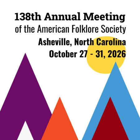 graphic with mulitcolored mountain peaks along with the announcement of the 2026 annual meeting in asheville, north carolina