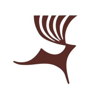 Logo of the Kule Folklore Centre, showing a stylized deer with large antlers.